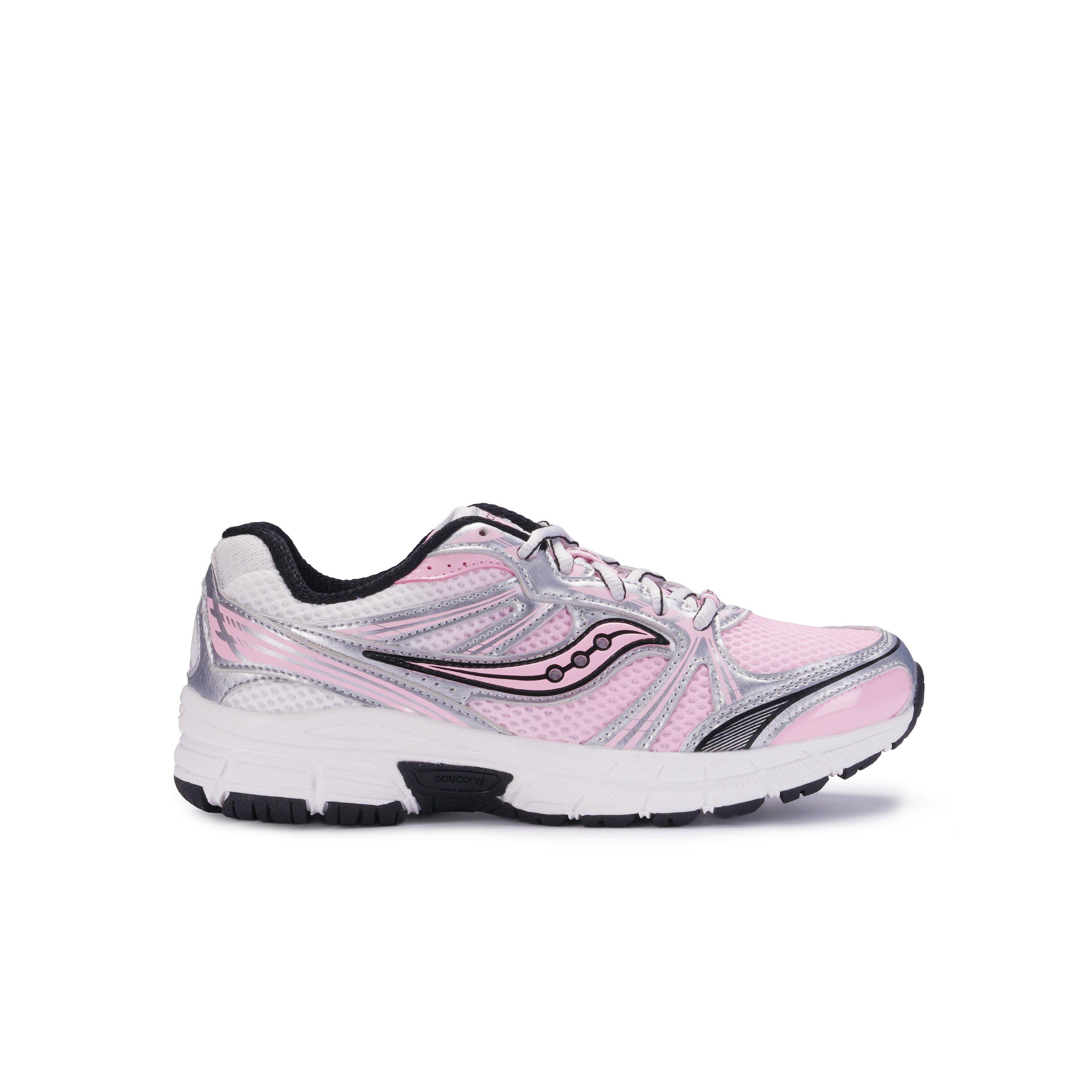 Saucony Grid Legacy "Pink/White/Silver" Grade School Girls' Shoe - WHITE/PINK/SILVER
